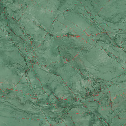 Green Elegance Terracotta Veined Marble Wallpaper
