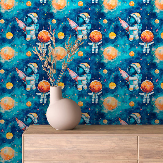 Little Astronaut Adventures – Fun Space Wallpaper