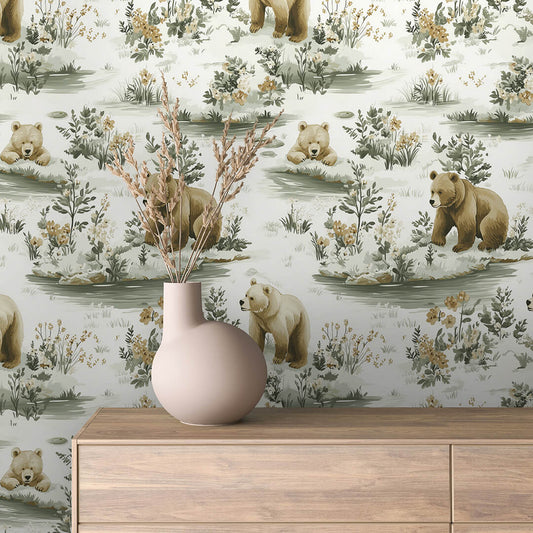 Forest Bear Adventures – Fun and Friendly Wallpaper