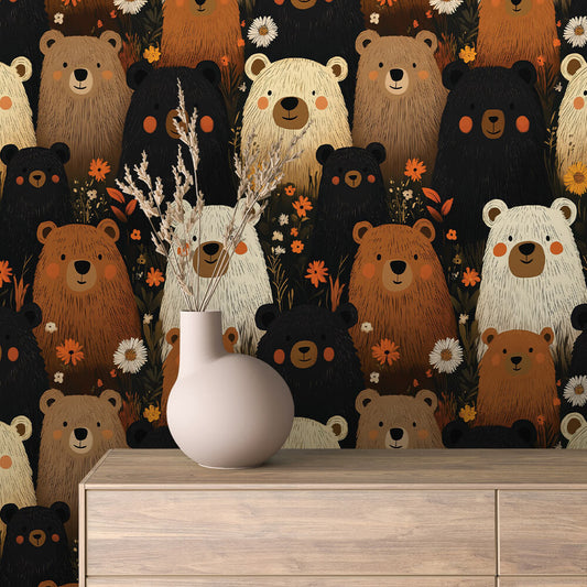 Woodland Bear – Charming Peel & Stick Wallpaper