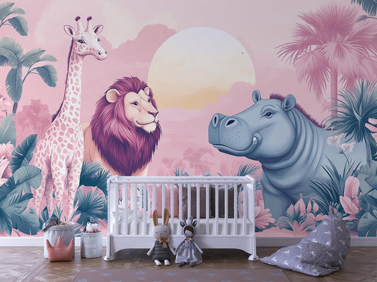 Enchanted Forest Animal Wallpaper Mural for Kids’ Room