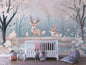 Little Safari Friends – Peel & Stick Jungle Mural for Baby & Kids' Room