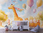 Playful Giraffe & Friends – Peel & Stick Mural for Happy Kids' Rooms