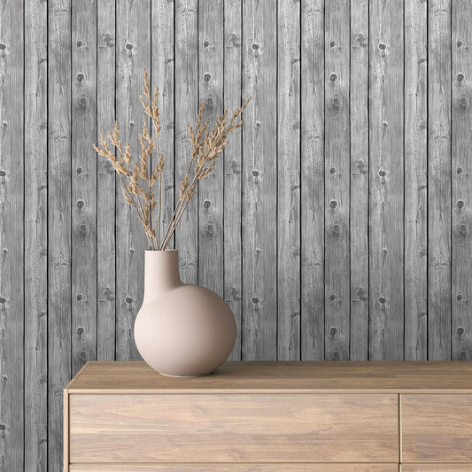 Rustic Gray Wood Wallpaper