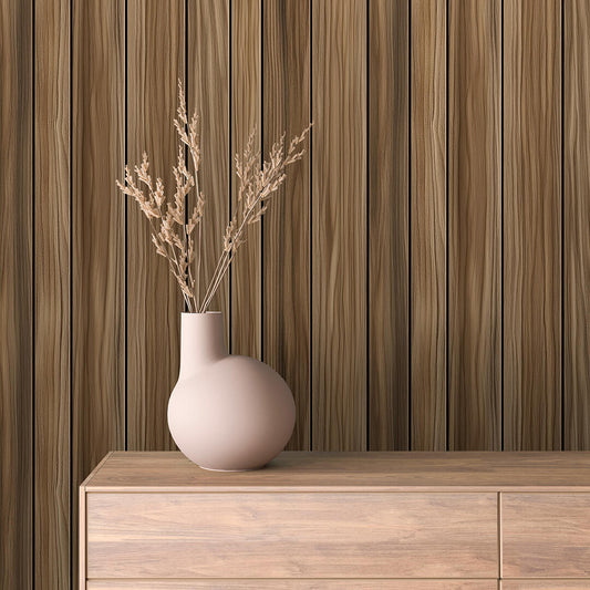 Natural Wood Slats Wallpaper